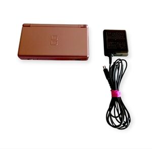 Nintendo DS Lite Metallic Rose Console with Charger, Tested & Working!
